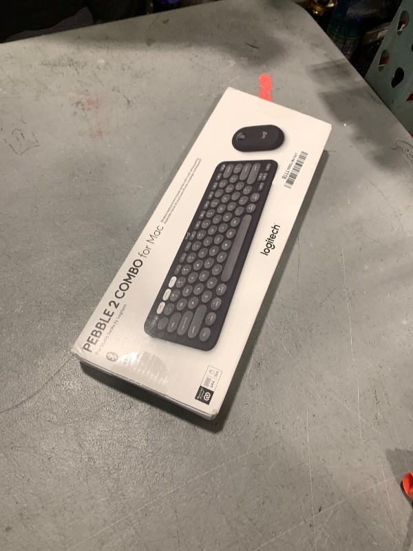 Photo 1 of Logitech Pebble 2 Combo for Mac, Wireless Keyboard and Mouse, Slim, Quiet and Portable, Customizable, Bluetooth Mouse and Keyboard, Easy-Switch, for macOS, iPadOS - Tonal Graphite