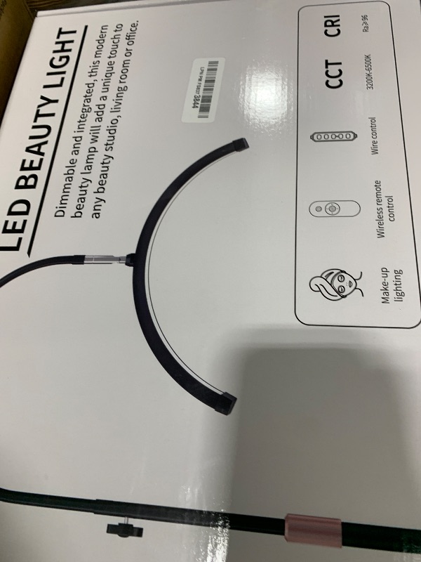 Photo 1 of MEIAOELEC Half Moon Light for Lash Tech, Flexible Lash Lamp with Phone Holder for Eyelash Nail Art Tattoos Skincare, LED Floor Lamp Esthetician Light with 5 Color Temperatures & Brightness Setting