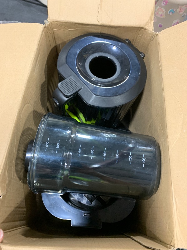 Photo 1 of ECOSELF Cold Press Juicer with 3 Filters (For Juice/Sorbet/Nut Milk), Juicer Machines With 6.0" Wide Mouth Hopper, Self Feeding & Hands-Free Design, Juicer for Family Gathering Party, With Brush