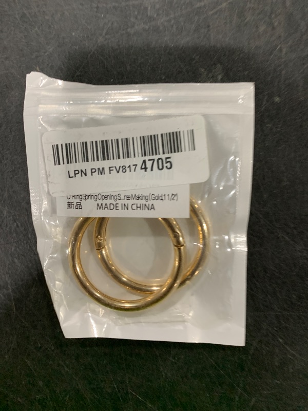Photo 1 of O Ring Spring Opening Snap Trigger Clip Buckle 2 PCS Charm Purse Making (Gold,1 1/2")