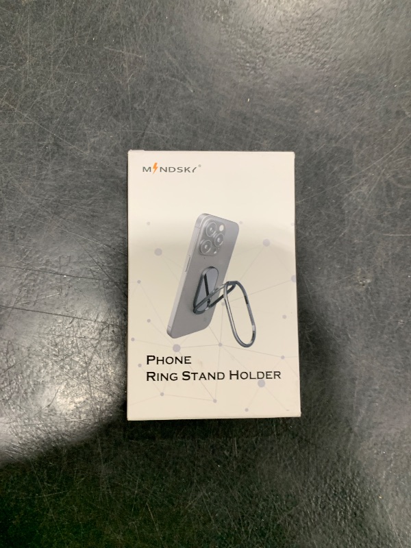 Photo 1 of [2025 New] Mindsky Phone Grip for Kickstand Compatible with Finger Loop, 3-in-1 Phone Ring Holder Strap for All Mobile Phones-Black (Ligament Type) (3 in 1 Phone Ring Holder) (3M Adhesive Phone Ring)