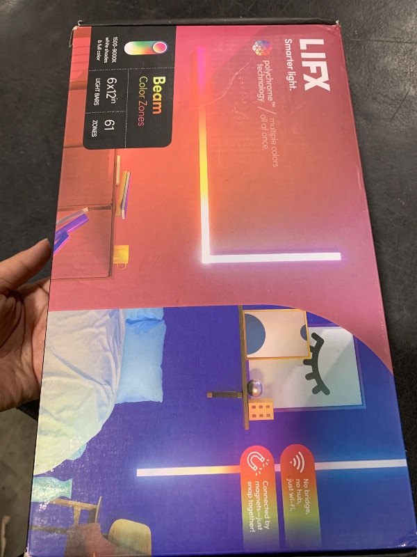 Photo 1 of LIFX Beam Smart Light Bar 6 Piece Kit (L3BEAMKITUS), Multicolor, 6 Count, 33 Watts