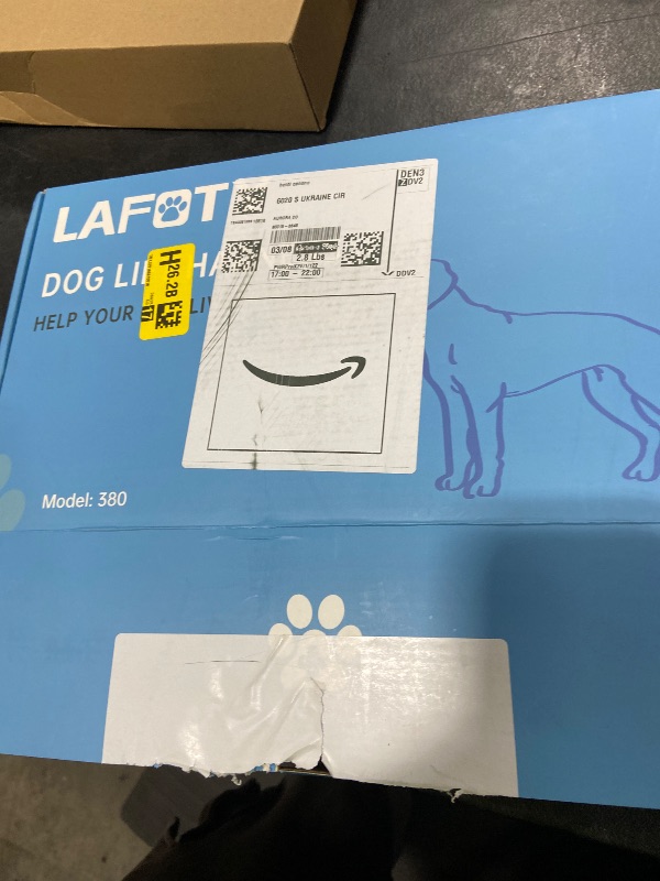 Photo 1 of Lafoty Dog Lift Harness for Large Male Dogs, 2-in-1 Detachable Support Harness, Full Body Carrying with 4 Handles, Dog Sling for Large Dogs Hind Leg Support(Black, X-Large)