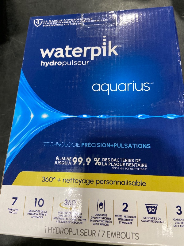 Photo 1 of Waterpik Aquarius Water Flosser For Teeth Cleaning, Gums, Braces, Dental Care, Electric Power With 10 Settings, 7 Tips For Multiple Users And Needs, ADA Accepted, White WP-660, Packaging May Vary