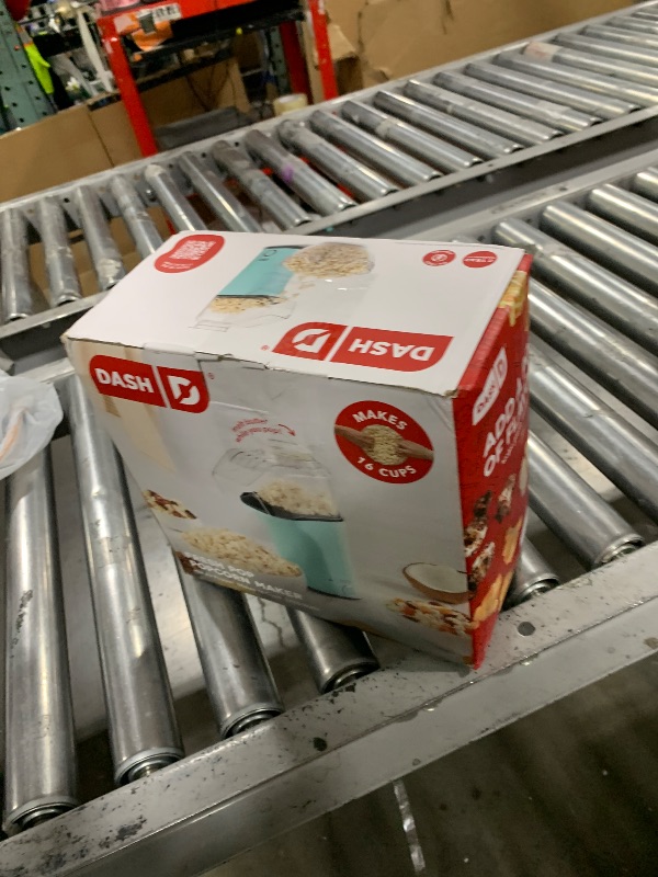 Photo 1 of **MISSING LID** DASH Fresh Pop Popcorn Maker - Oil-Free, Air Popcorn Popper - With Measuring Cup & Recipe Guide - Perfect for Movie Nights - 16 Cups, Aqua