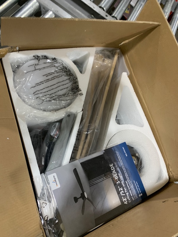 Photo 1 of BvenuBigLite Ceiling Fans with Lights and Remote: 42-Inch Ceiling Fan 3 Blades Low Profile Outdoor - Modern Ceiling Fans with Remote APP Control Quiet Reversible DC Motor for Patio Living Room