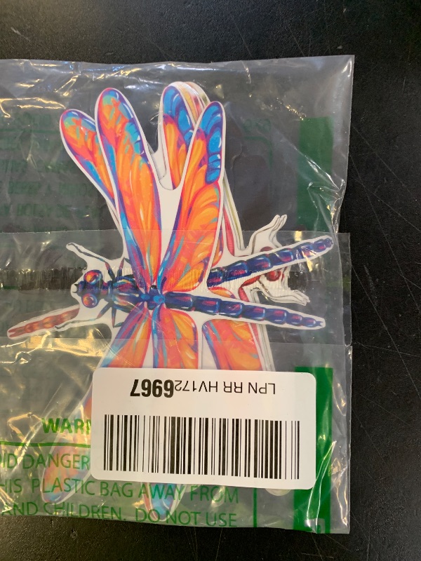 Photo 1 of 12 Pieces Dragonfly Screen Door Magnets Double Sided Screen Stickers Magnetic Flexible Door Protector Decorative Multicolor Refrigerator Magnets for Sliding Doors(Bright Style)