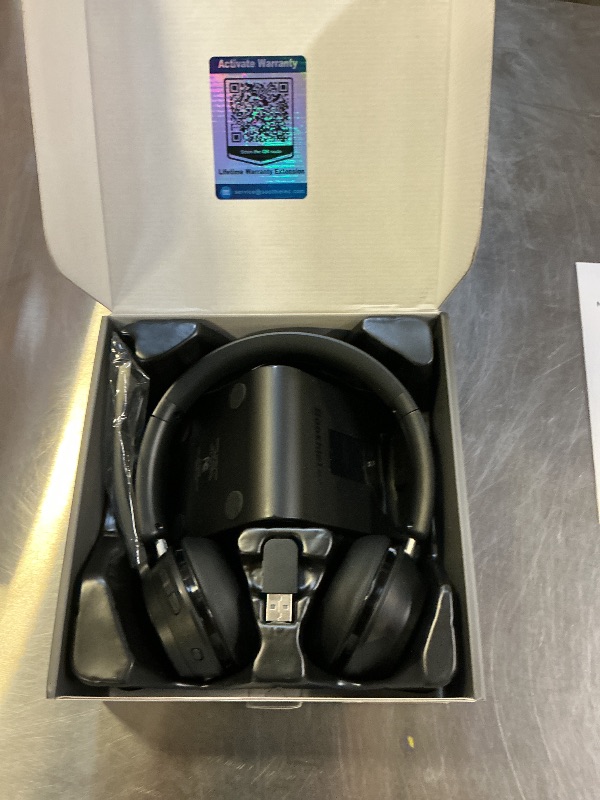 Photo 1 of (Upgraded Version) Wireless Headset, Bluetooth Headset with Noise Cancelling Microphone, Best Headphones with Mic Mute & USB Dongle for PC/Computer/Laptop/Cell Phones/Remote Work/Call Center