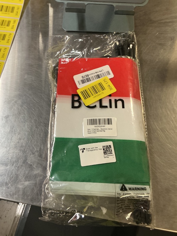 Photo 1 of 12 Pack Italy Desk Flags Set, Italian Small Mini Table Office Flags With 12" Solid Black Pole, Black Base and Spear Top, Miniature Desktop Flag, Home Decoration, Office Decoration, Festival