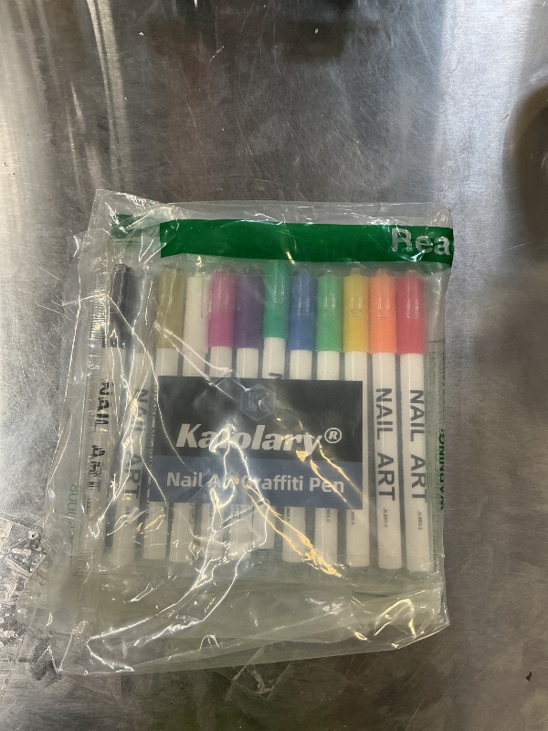 Photo 1 of 12 Color 3D Nail Art Pens Set, Kalolary Nail Pens Nail Point Graffiti Dotting Pen Drawing Painting Liner Brush for DIY Nail Art Beauty Adorn Manicure Tools