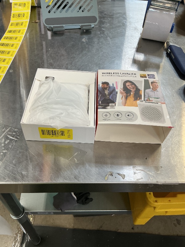 Photo 1 of 15W Wireless Voice Amplifier with 2 Magnetic Lavalier Mics & Noise Reduction - Bluetooth 5.3 PA System for Teachers, Tour Guide, Yoga - 15H Rechargeable Battery, Waist-Mount Design (White)