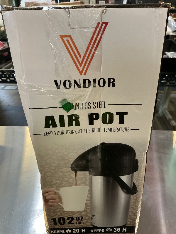 Photo 1 of *SEE NOTES** Coffee Carafe for Keeping Hot - 102oz/3L Airpot Coffee Dispenser with Pump - Insulated Stainless Steel Hot Beverage Dispenser for Parties - Thermal Carafe for Hot Drinks Water Tea Chocolate