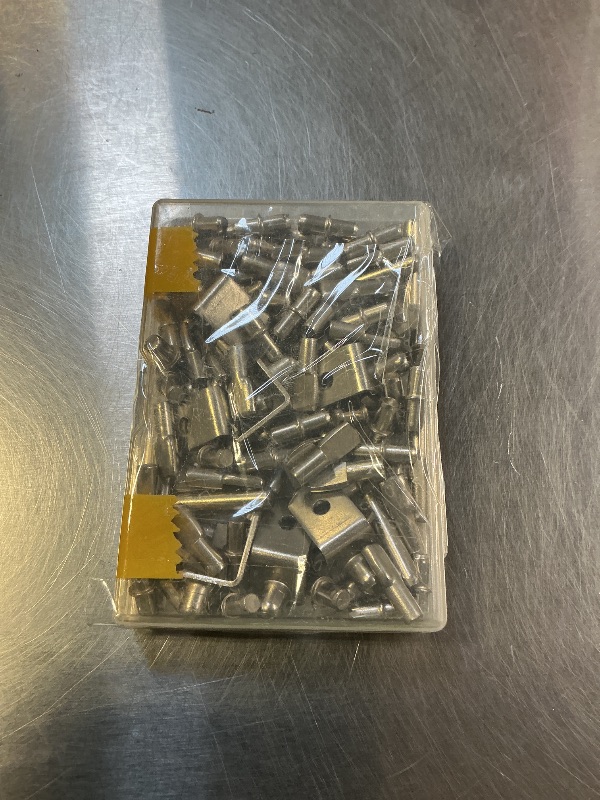 Photo 1 of 104Pcs Shelf Pins Kit,4 Styles Nickel Plated Shelf Support Pegs,Bookshelf Pegs for Shelves,Cabinet Shelf Bracket Pegs Shelf Pins Holders for Kitchen Furniture & Closet ( 5mm & 1/4inch )
