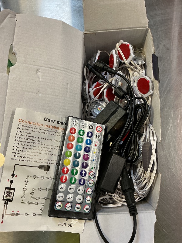 Photo 1 of CETELUMA 300FT Permanent Outdoor RGB Lights, IP67 Waterproof Smart Eave Lighting, with App/Remote Control Eaves Light, DIY LED Scenes Modes for House Roof Decor,Christmas,Party,All Holiday and Daily.