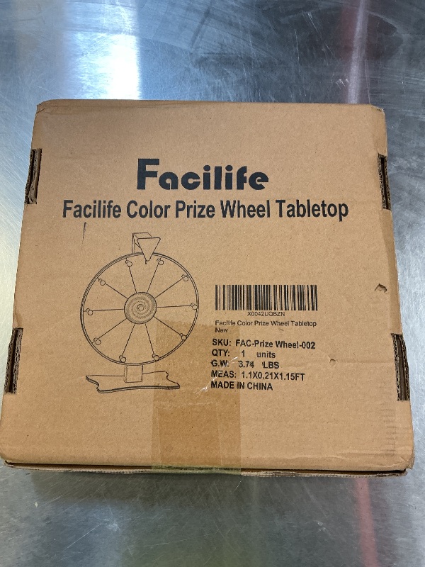 Photo 1 of 12 Inch Spinning Wheel for Prizes - Prize Wheel, 10 Slots Color Spinner with Stand, Table Prize Wheel Spinner for Trade Shows, Carnivals, and Home Game (12 inch)