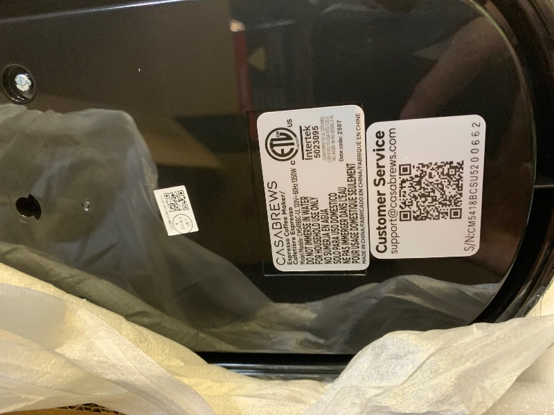 Photo 1 of CASABREWS CM5418 Espresso Machine 20 Bar, Compact Espresso Maker with Steam Milk Frother, Stainless Steel Coffee Machine with 34oz Removable Water Tank for Cappuccino, Gift for Women or Men, Silver