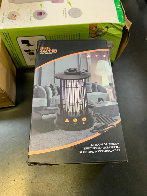 Photo 1 of Bug Zapper - Bug Zapper Outdoor & Indoor with Switch Fly Zapper 4200V Extension 6.56 Ft Cord Mosquito Zapper Outdoor Mosquito Killer Fly Traps Insect Killer for Backyard Patio Home Camping, Plug-in