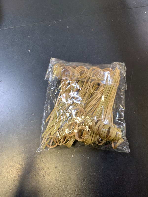 Photo 1 of 100 Counts Bamboo Cocktail Picks, Fancy Toothpicks Cocktail Skewers, Bamboo Skewers for Appetizers, Charcuterie Accessories, Handmade Bamboo Sticks With Knot, 4.7 Inch Long Cocktail Toothpicks