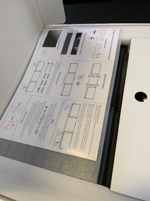 Photo 1 of FEZOBR Laptop Screen Extender, 14'' FHD 1080P IPS Portable Monitor for Laptop, Triple Screen Extender Monitor Plug-Play for Mac/Windows/Chrome, Fit 13”-17.3” Laptops