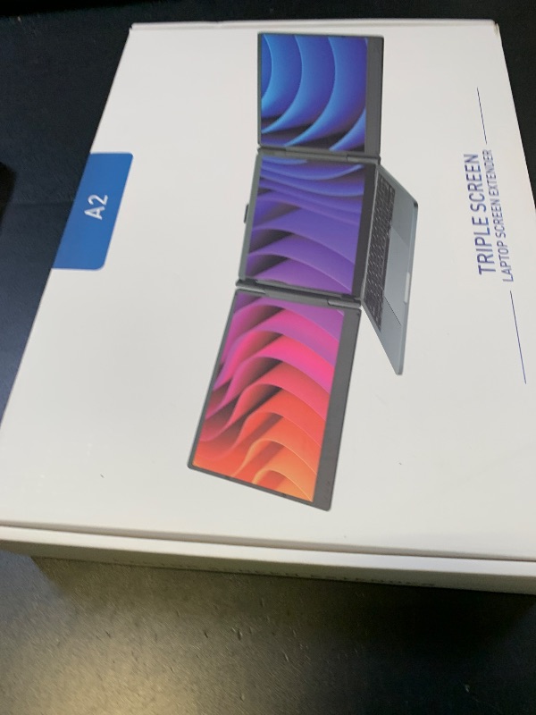 Photo 1 of FEZOBR Laptop Screen Extender, 14'' FHD 1080P IPS Portable Monitor for Laptop, Triple Screen Extender Monitor Plug-Play for Mac/Windows/Chrome, Fit 13”-17.3” Laptops