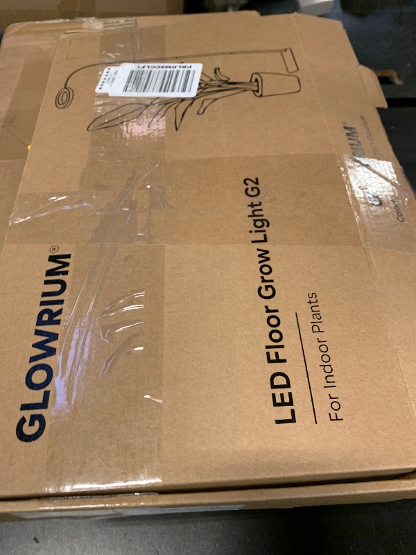 Photo 1 of GLOWRIUM Grow Lights for Indoor Plants, Full Spectrum LED Grow Light Floor Lamp with Stand Adjustable Height and Angle, Black Plant Light with 3/9/12H Grow Light Timer (White, 20W)