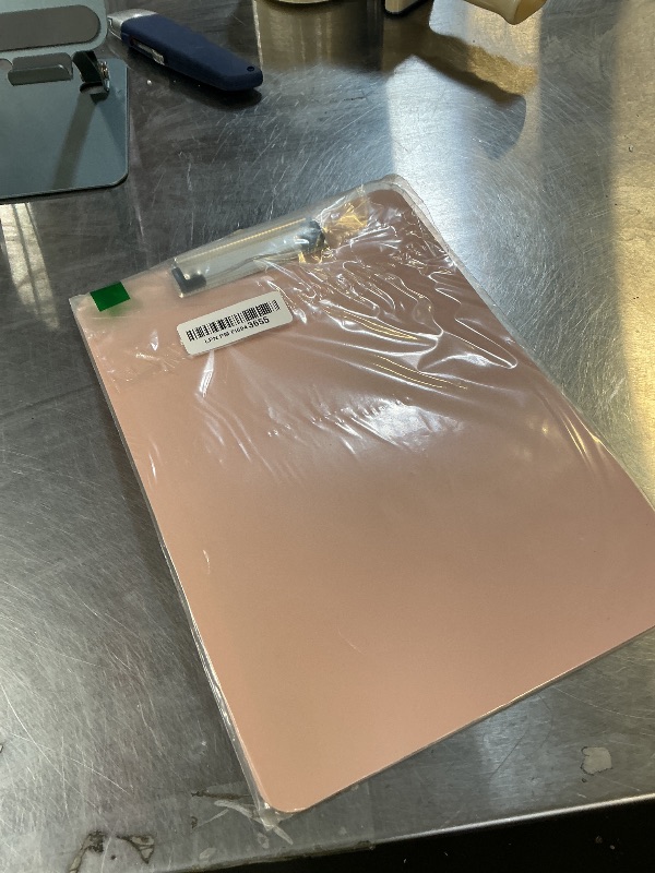 Photo 1 of 1 PCS A4 Clipboards,Plastic Clipboard with Pen Holder,Clip Boards 8.5x11 with Low Profile Clip,Cute Hanging Clipboard for School Office Supplies Clipboards for Kids,Portable Clip Board for Nurse-Pink