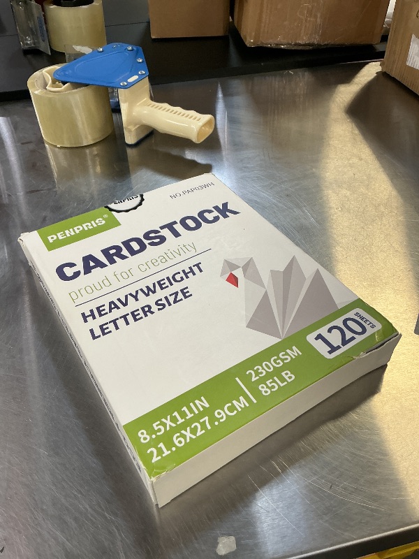 Photo 1 of 120 Sheets White Cardstock - 8.5” x 11” Letter Size Cover Card Stock 230gsm/85lb Heavyweight Paper Thick Paper for Scrapbooking, Crafts, Business Cards, Invitations PAP03WH