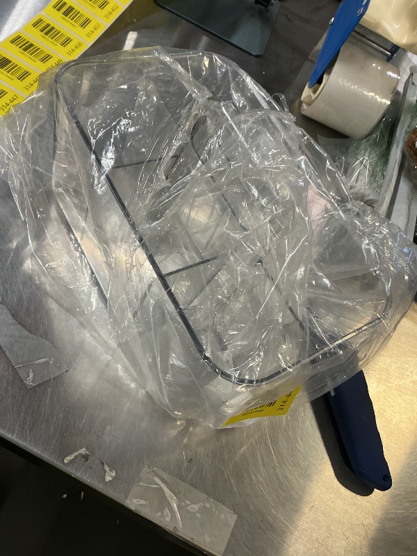 Photo 1 of *DAMAGE/CRACKED** Vidifor Clear Thickened Portable Caddy Tote, Shower Caddy with Handle for Art Supplies, Makeup, Crafts, Colored Pencils, Sewing, Office Supplies (Clear)