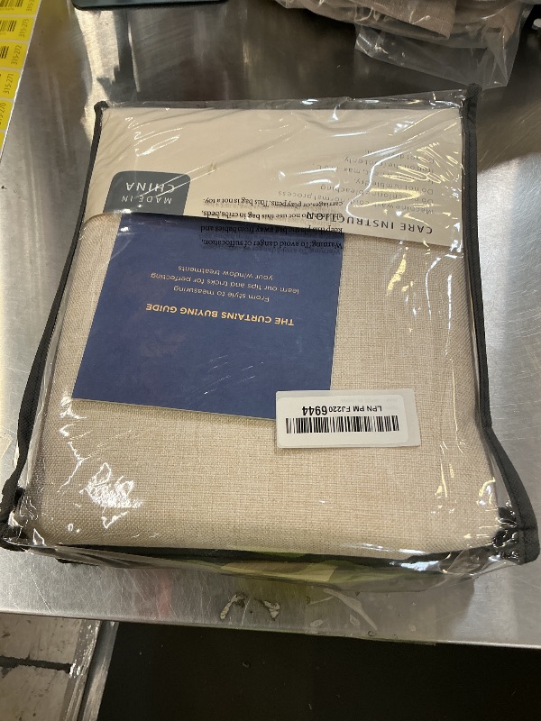 Photo 1 of 100% Blackout Shield Linen Blackout Curtains for Bedroom 84 Inches Long, Back Tab/Rod Pocket Living Room Drapes, Thermal Insulated Blackout Curtains 2 Panels Set, 50" W x 84" L, Cream