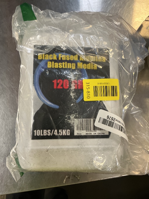 Photo 1 of #120 Black Aluminum Oxide 10LBS/4.5kg Polishing Abrasive Derusting Blast Media Medium Abrasive for Use in Sandblast Cabinet or Blasting Guns