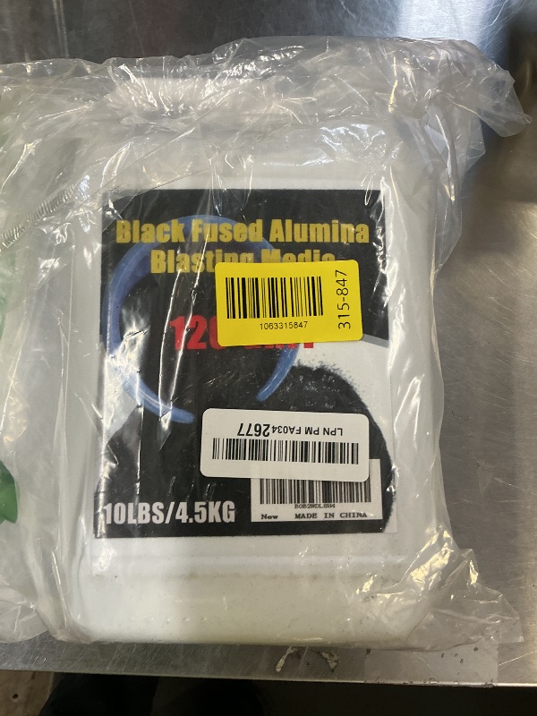 Photo 1 of #120 Black Aluminum Oxide 10LBS/4.5kg Polishing Abrasive Derusting Blast Media Medium Abrasive for Use in Sandblast Cabinet or Blasting Guns