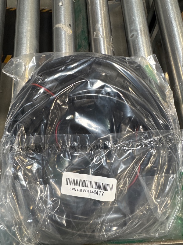 Photo 1 of 50FT Black Outdoor Extension Cord, Evenly Spaced 6 Outlets Plugs with Waterproof Cover, 16/3 SJTW Weatherproof Multiple Outlets Wire for Holiday Light and Halloween Christmas Decoration, ETL Listed