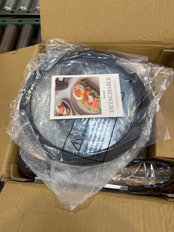 Photo 1 of Astercook Non Stick RV Pots and Pans Ceramic Kitchen Cookware Set with Detachable/Removable Handle, Oven Safe, Induction Ready, Stackable, Black, 21 pcs