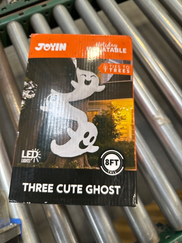 Photo 1 of JOYIN 8ft Tall Halloween Inflatables Outdoor Decorations, Inflatable Ghosts Hugging Tree, Light Up Ghost Halloween Blow Up Yard Decoration for Patio Lawn Garden Trees Outside Holiday Decor