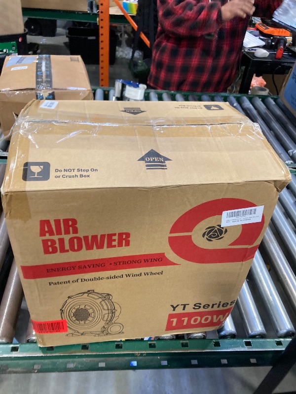 Photo 1 of 1100Watt/1.5HP High Power Air Blower for Large Inflatables, GONFLABLE Inflatable Bounce House Blower, Portable Fan Pump Leaf Blower Corded Commercial for Bouncy Castle, Jumper, Water Slide