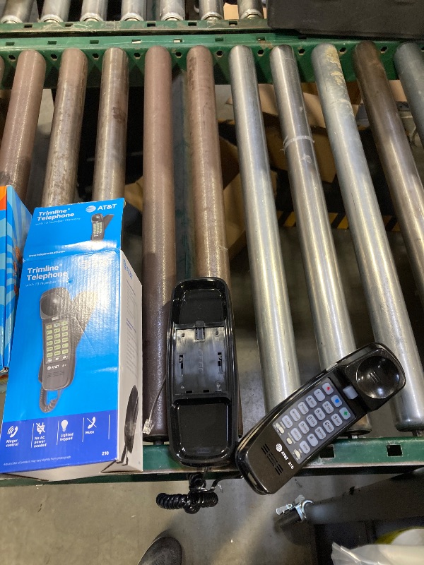 Photo 1 of AT&T 210 Basic Trimline Corded Phone, No AC Power Required, Wall-Mountable, Black