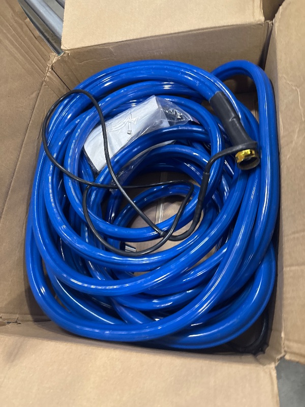 Photo 1 of 50FT Heated Water Hose for RV,Heated Drinking Water Hose with Thermostat,Lead and BPA Free,1/2" Inner Diameter,Temperatures Down to -40°F Self-Regulating,Blue Appearance