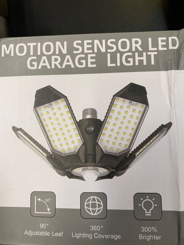 Photo 1 of Craftersmark Motion Sensor Garage Light, 20000LM 200W Garage Lights Ceiling Led Motion Activated,Motion Light Indoor with Dusk to Dawn, E26/E27 Screw in Shop Light for Basement Barn Attic Warehouse