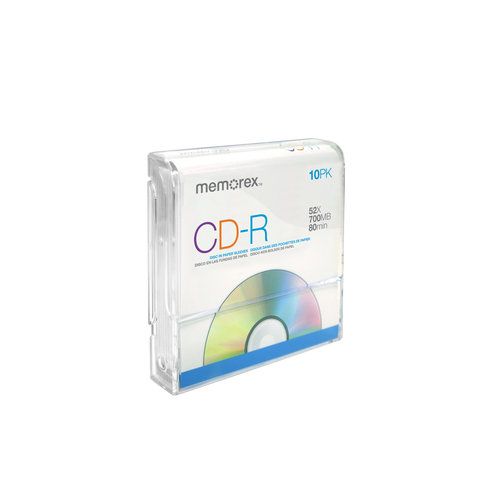 Photo 1 of Memorex CD-R 80 Disc & Paper Sleeve 10 Pack