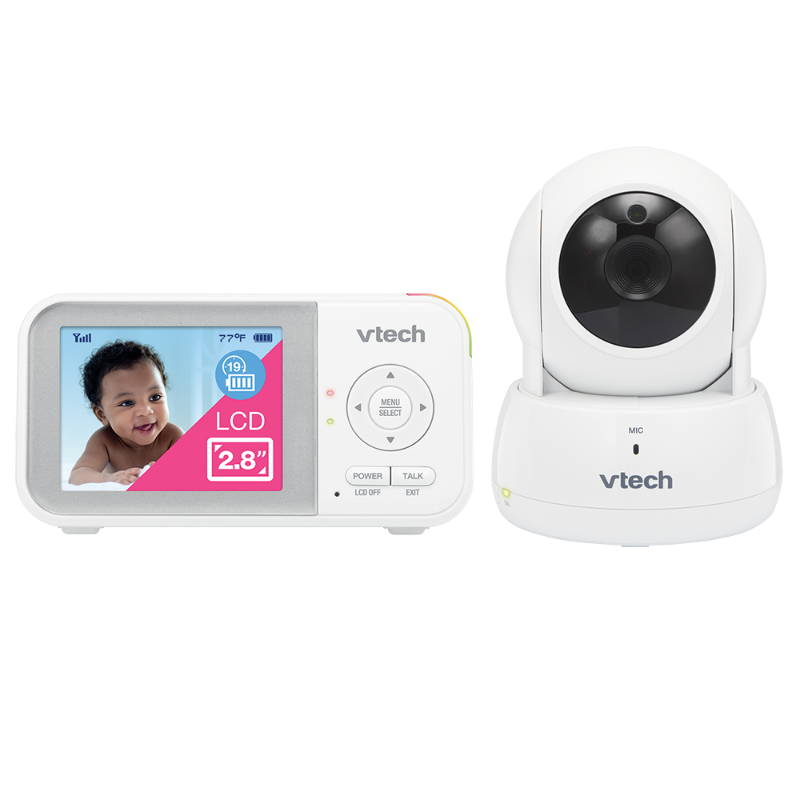 Photo 1 of 2.8" Digital Video Baby Monitor with Pan, Tilt and Zoom Camera, Automatic Night Vision, 1000ft Range, Lullabies, Soothing Sounds, Temperature Sensor