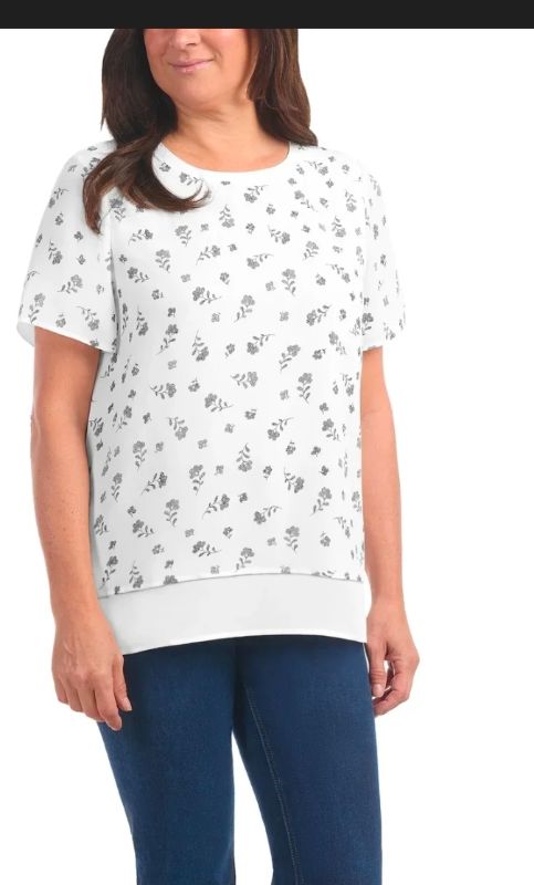 Photo 1 of SIZE L HILARY RADLET DOUBLE LAYER WOMEN'S SHORT SLEEVE TOP