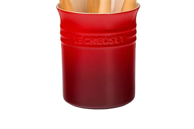 Photo 1 of Le Creuset Stoneware Utensil Crock only - Cerise NO UTENSILS