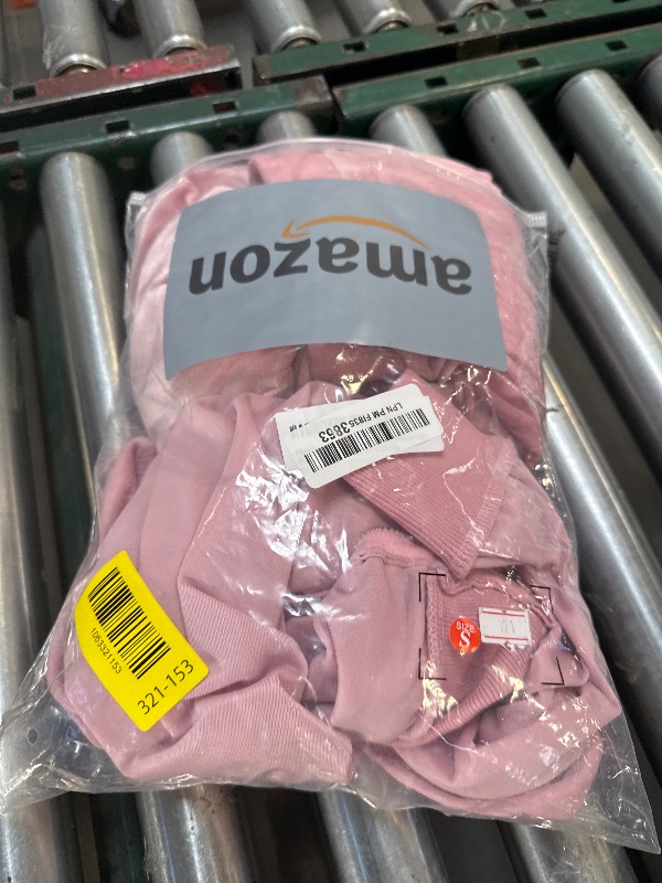 Photo 1 of 2 Piece Outfits for Women Long Sleeve Crop Top Zip Up Jacket and Bell Bottom Pants Fall Sweatsuit Pink S