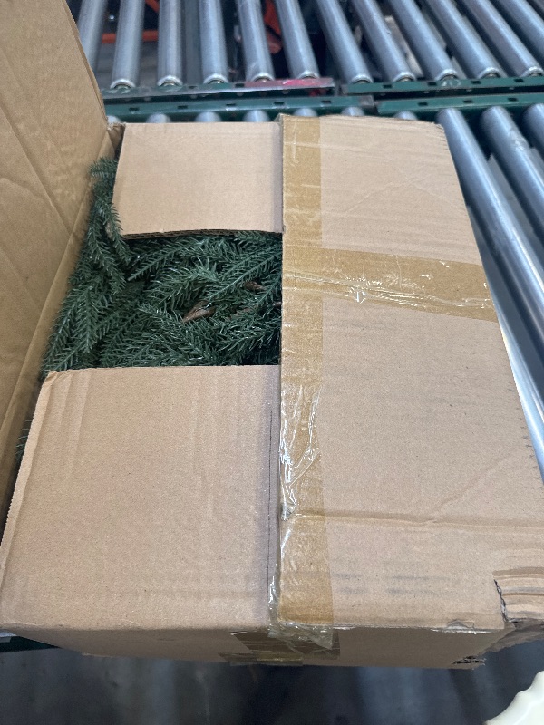 Photo 1 of 2 Pcs 9FT Norfolk Pine Garland (18FT Total): Real Touch Artificial Christmas Greenery with 180 Branches, Premium Decor for Mantle, Table, Wall, Indoor/Outdoor(Dark Green)