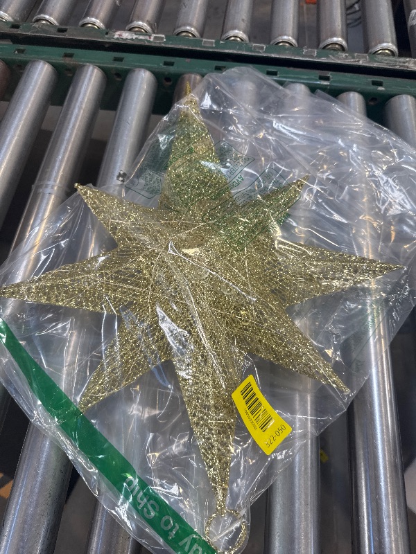 Photo 1 of Retisee 20 Inch Prelit Christmas Glitter Bethlehem Star Large LED Outdoor Christmas Lights Powered Hanging Outdoor Lighted Xmas Star for Yard Porch Festival Xmas Holiday Nativity Wedding Party