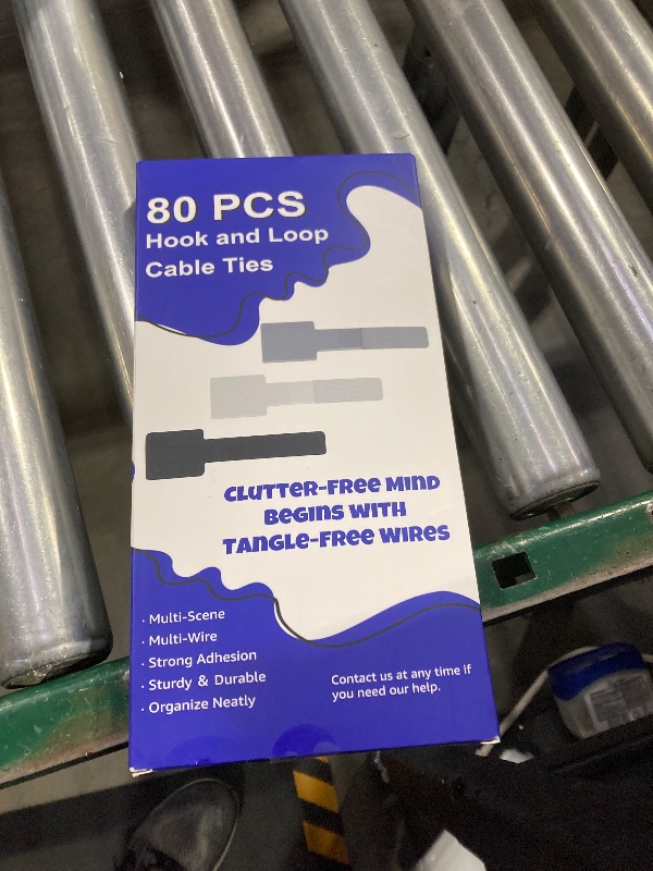 Photo 1 of 80PCS Hook and Loop Cable Straps, Cable Management Under Desk, Self Adhesive Cable Ties, Reusable Wire Organizers for Cords, Adjustable Cord Organizers for Desk, Home Office Essentials, White