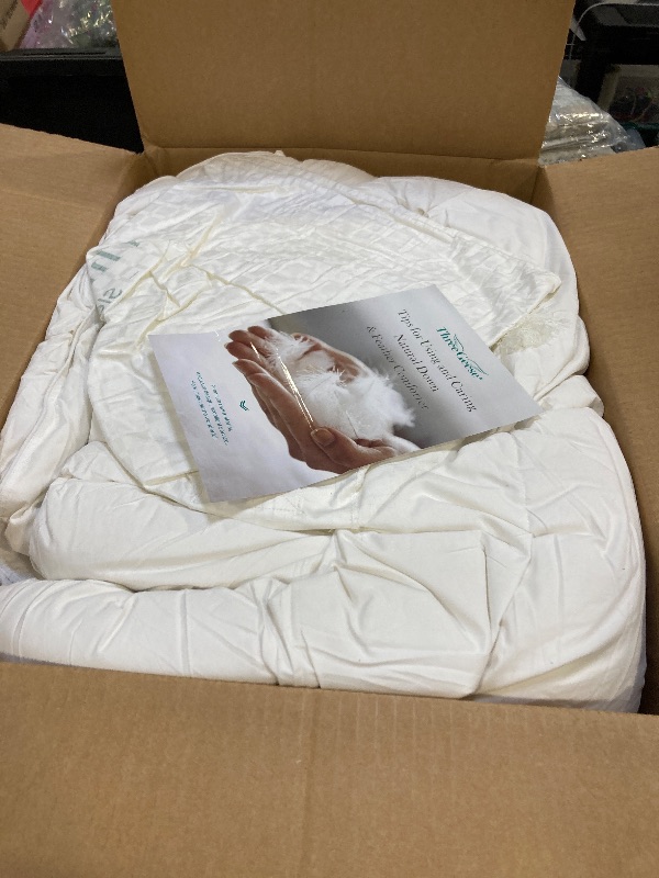 Photo 1 of Three Geese Luxury Goose Down Comforter Oversize King Size, Ultra-Soft Fluffy Duvet Insert for All Season, 1800TC Cotton Blended Cover Hotel Style Bedding Comforter 116x98 inch