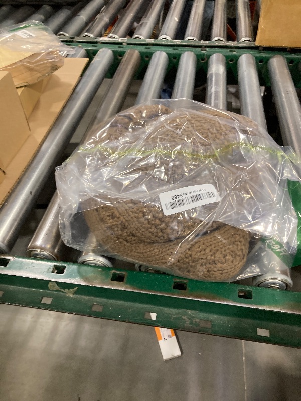 Photo 1 of 36 inch Christmas Tree Skirt: Pencil Tree Skirt for 6ft Tree, Diamond Edge Knit Small Western Brown Tree Skirt, Vintage Tree Skirts, Rustic Farmhouse Christmas Decorations