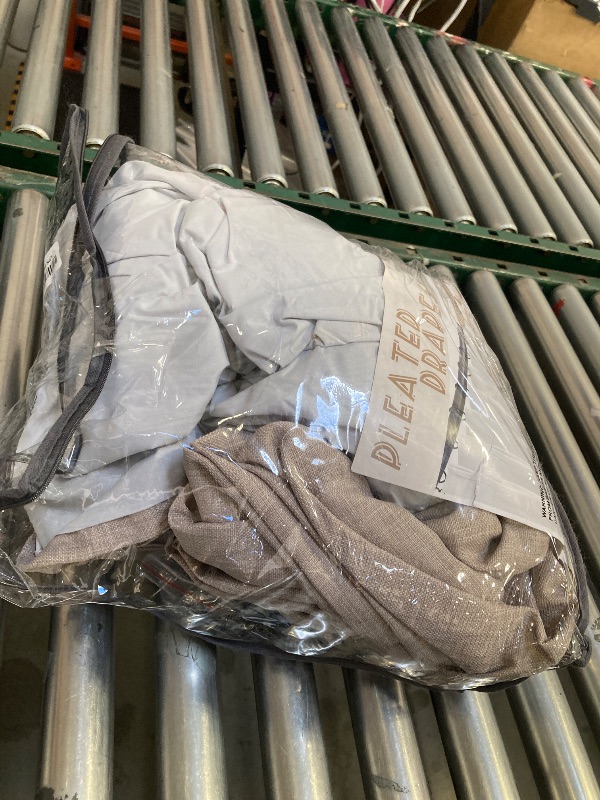 Photo 1 of 70 Inch Extra Wide Memory Trained Pinch Pleated Blackout Living Room Curtains 108 Inches Long, Warm Beige Linen 2 Layer Black Out Lux Decor Thermal Sound Dampening Curtain 70W x 108L1 Panels Set