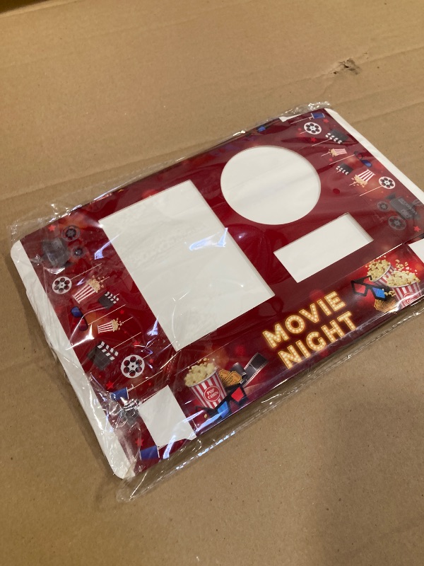 Photo 1 of VELATYVIO Movie Night Snack Trays Disposable Paper Popcorn Drink Holder Theater Food Boxes for Cinema Supplies Family Party Decoration 7.87x5.91x1.57inch Retro Style
